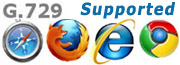G.729 - Safari - Mozilla - IE - Chrome Supported 