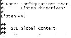 Change Apache listen SSL Port